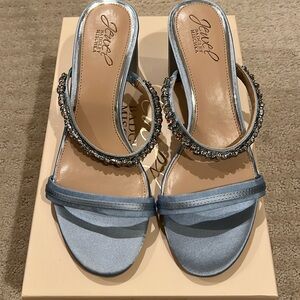 Badgley Mischka bejeweled sandals